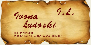 Ivona Ludoški vizit kartica
